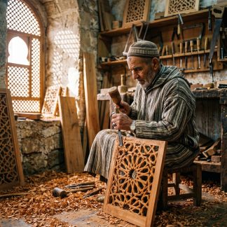 Bois de Cèdre sculpté Fès — Mains du Maroc