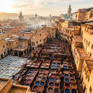 Cuir Tanneries Chouara Fès — Mains du Maroc