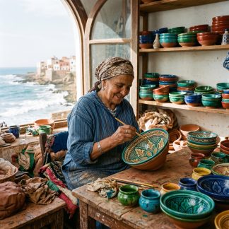 Poterie Polychrome de Safi — Service de Table
