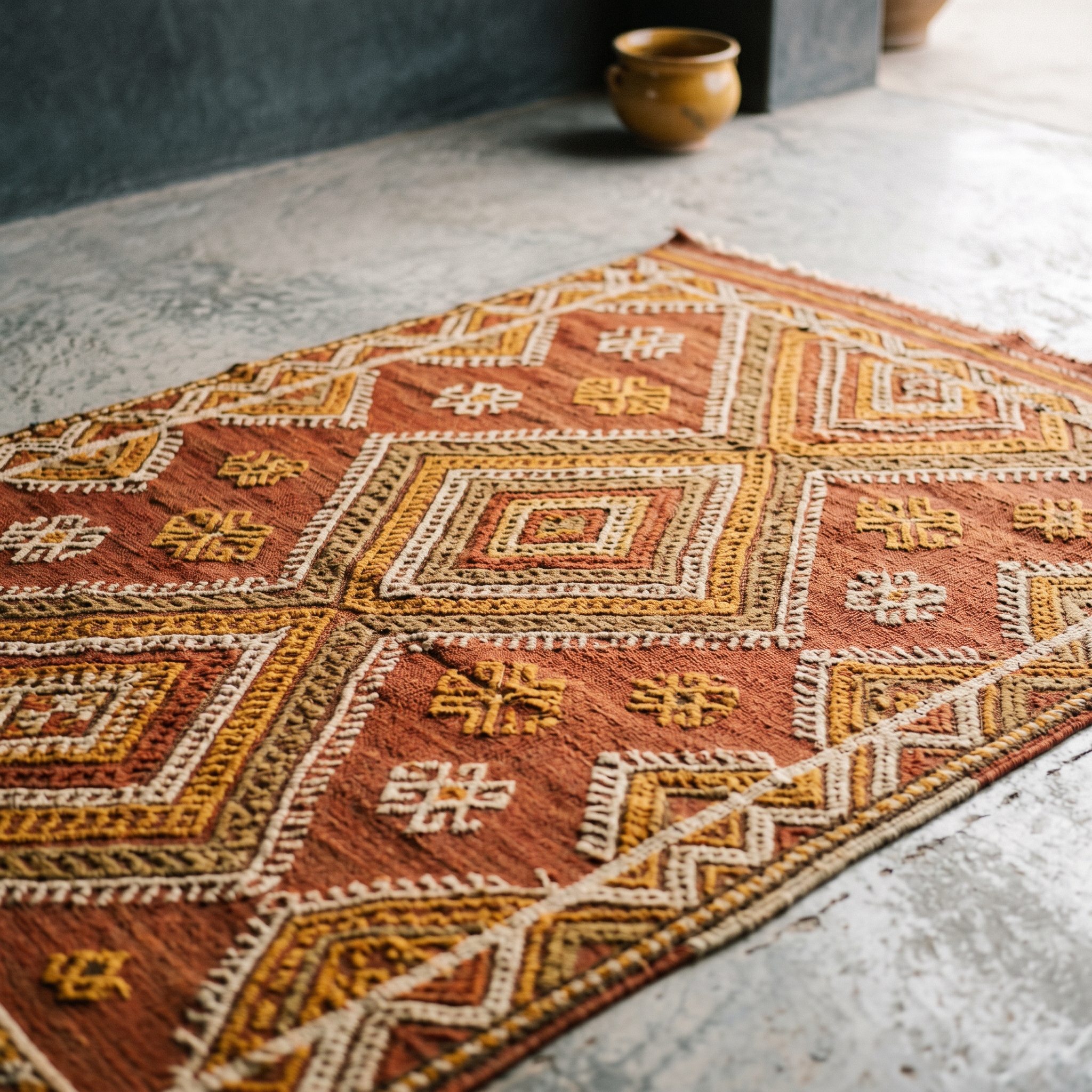 Kilim Tazenakht, symboles amazighes