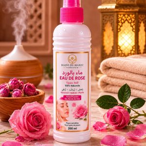 Eau de Rose — Mains du Maroc — rituel beauté marocain premium