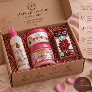 Rituel Rose Éclat — Mains du Maroc — rituel beauté marocain premium